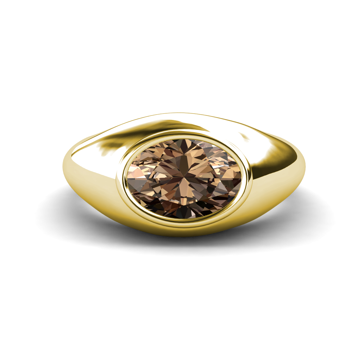 Dianne 1.75 ct Oval Shape Smoky Quartz Women Solitaire Engagement Ring 